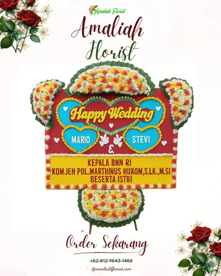 Papan Bunga Pernikahan Sukowati